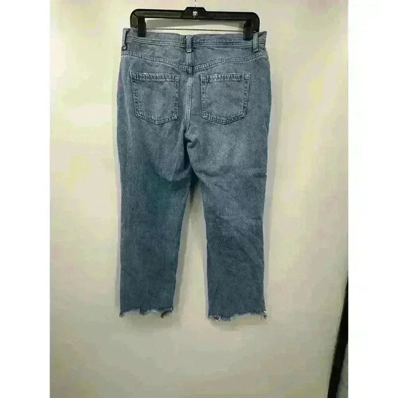 Free People We the Free Straight Button Fly Distressed Ripped Jeans Womens Sz 28 - Picture 6 of 6